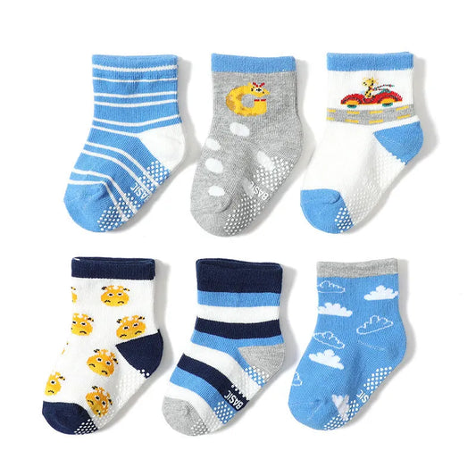 Indoor Toddler Anti Drop Socks Cartoon Non Slip Floor Socks - Enfance-Heureuse