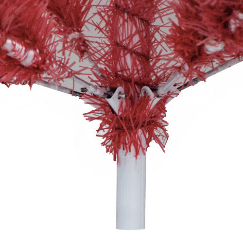 6FT Hinged Fir Artificial Fir Bent Top Christmas Tree, Xmas Tree Bendable Santa Hat Style Christmas Tree Holiday Decoration,1250 Branch Tips, 300 LED Lights X-mas