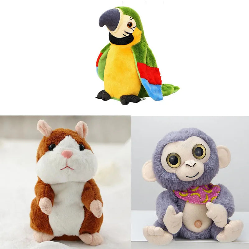 Électrique Parler Perroquet En Peluche Jouet Mignon Parlant Fiche Répète - Enfance-Heureuse