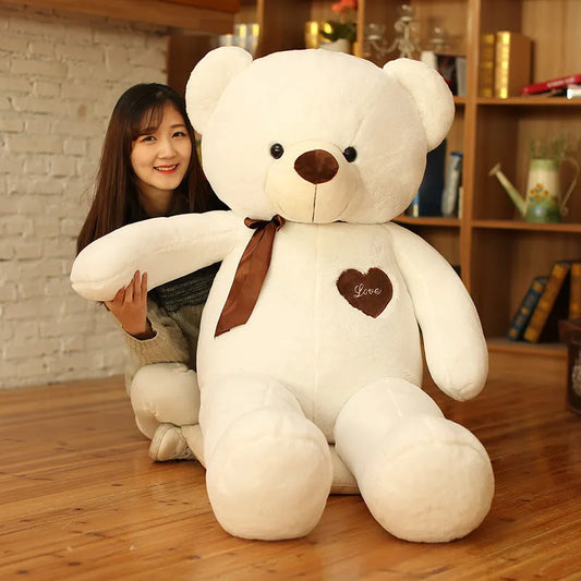 Plush toy ribbon teddy bear doll hugs bear dolls to give girls birthday gifts - Enfance-Heureuse