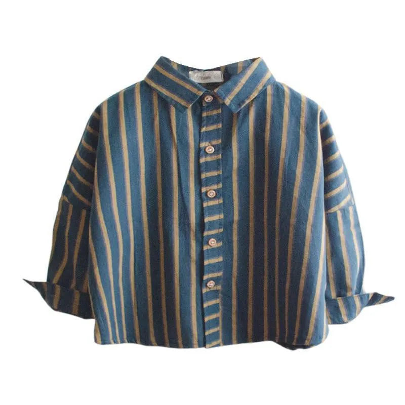 Children's Spring Boy Shirt Long Sleeve - Enfance-Heureuse