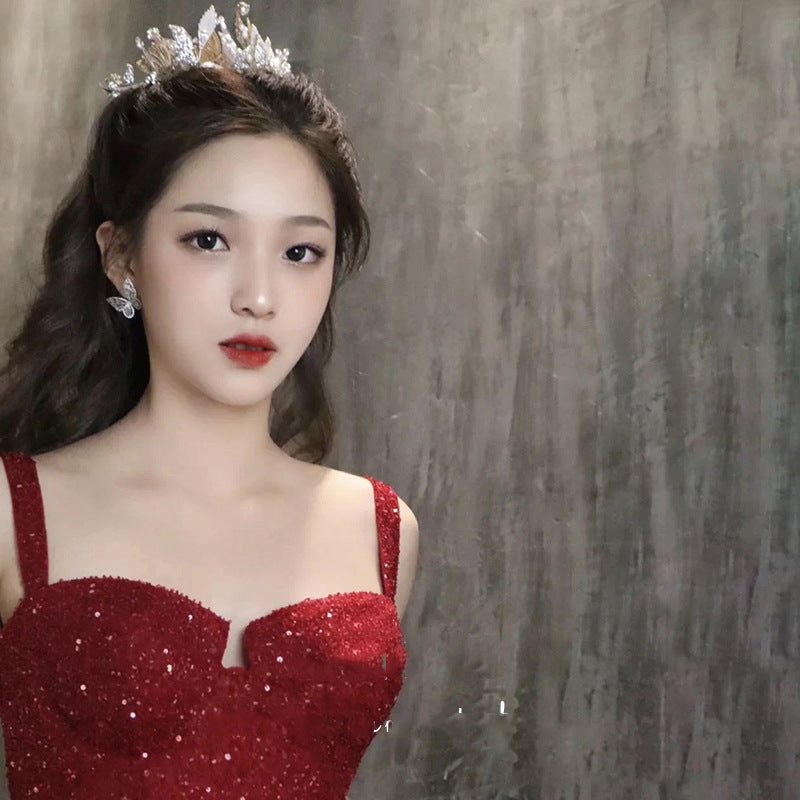 New Sequin Sling High-grade Princess Engagement Dress For Women - Enfance-Heureuse