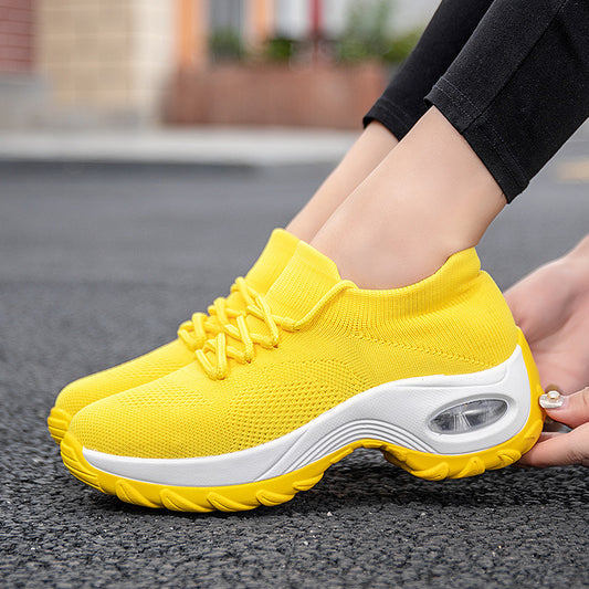 Sports shoes women flying knit socks shoes shaking shoes - Enfance-Heureuse