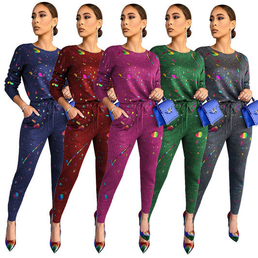 Casual Fashion Digital Printing Two Piece Set - Enfance-Heureuse