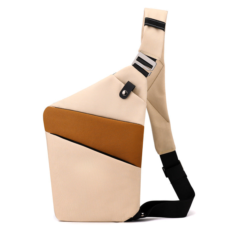 Bolsos de lona en el pecho para hombres y mujeres en un hombro