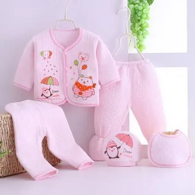 Sous-vêtements bébé cinq pièces vêtements chauds - Enfance-Heureuse