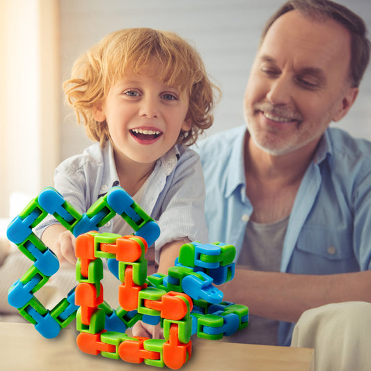 Funny Fidget Chain Anti Stress Toy for Adult Bike Chain Fidget Bracelet Puzzle Educational Toys - Enfance-Heureuse