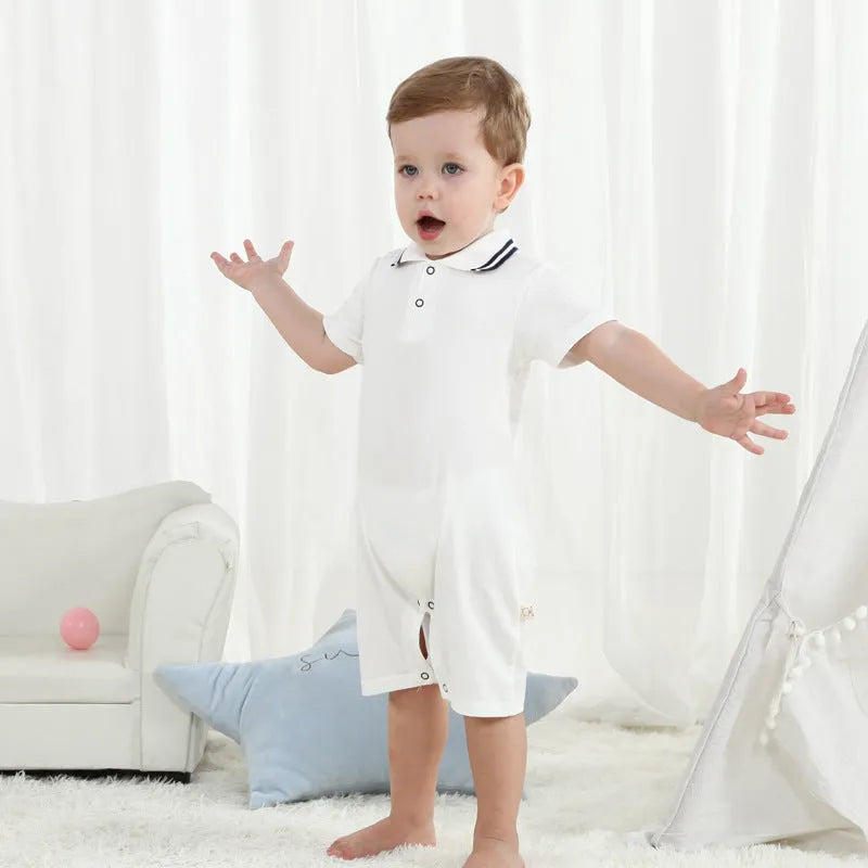 Barboteuse de couleur unie pour bébé