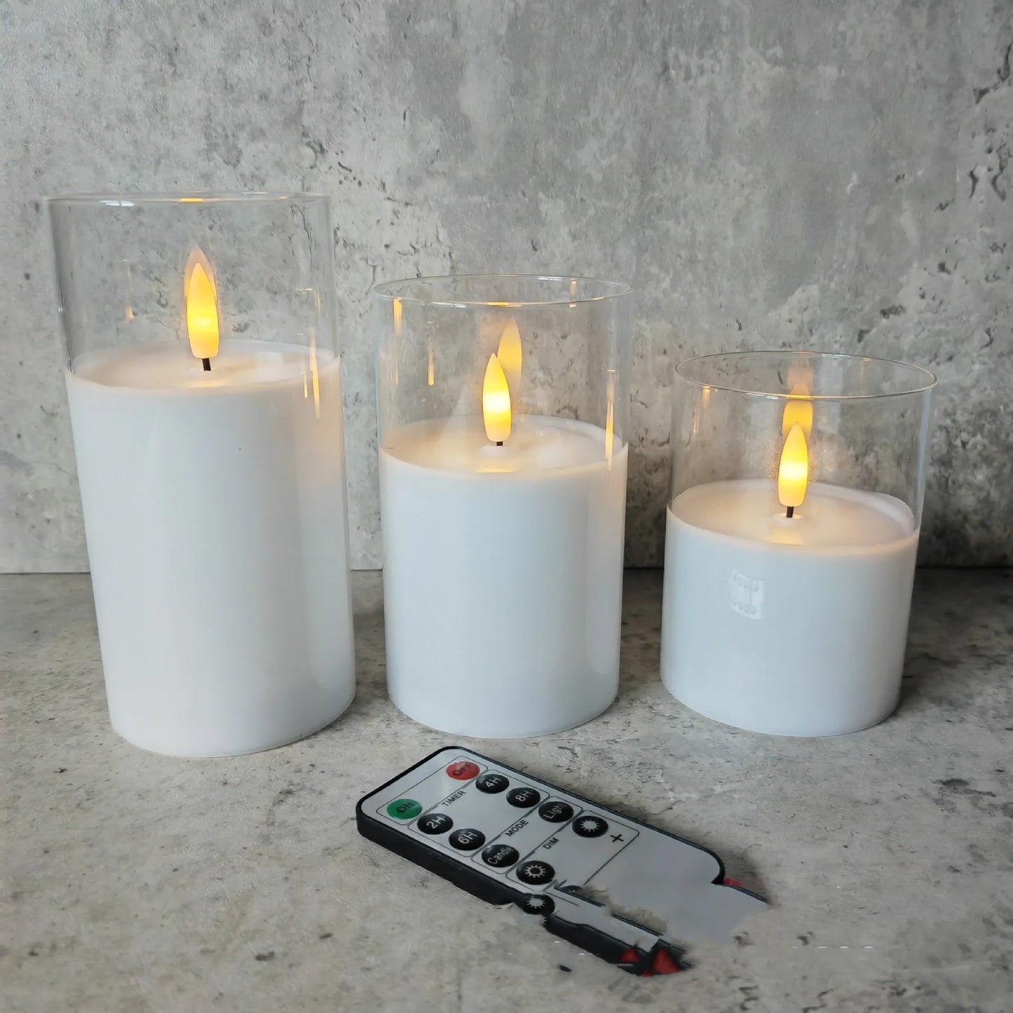 Electroplated Glass LED Electronic Candle Lights Wholesale Rechargeable - Enfance-Heureuse
