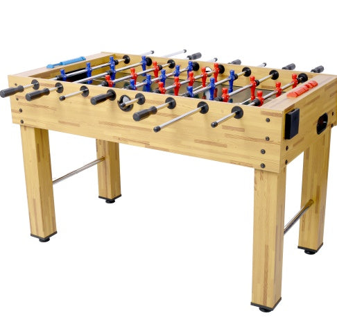 54-Inch Hurricane Foosball Table For Family Game Rooms With Light Cherry Finish, Analog Scoring And Free Accessories - Enfance-Heureuse