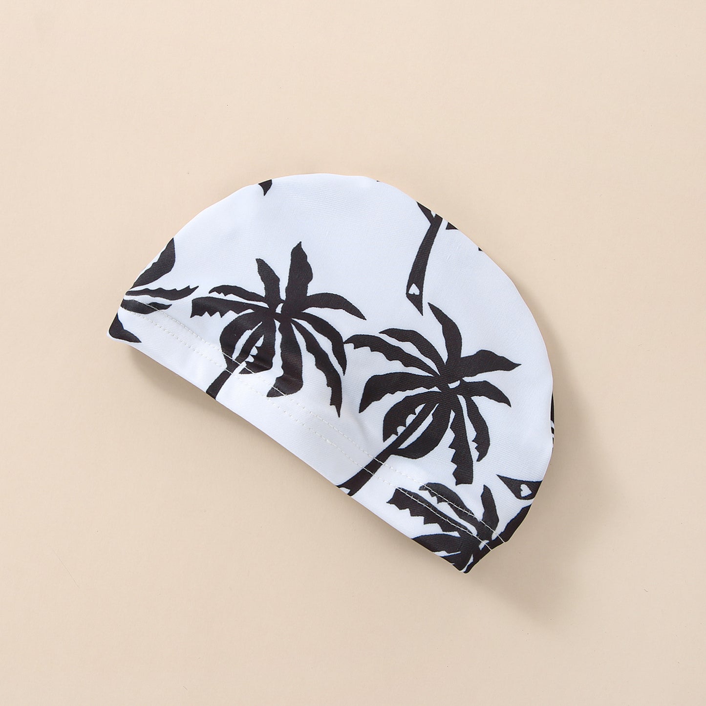 Boys' Cotton One-piece Swimsuit Cartoon Coconut Tree Printed Tape Hat - Enfance-Heureuse