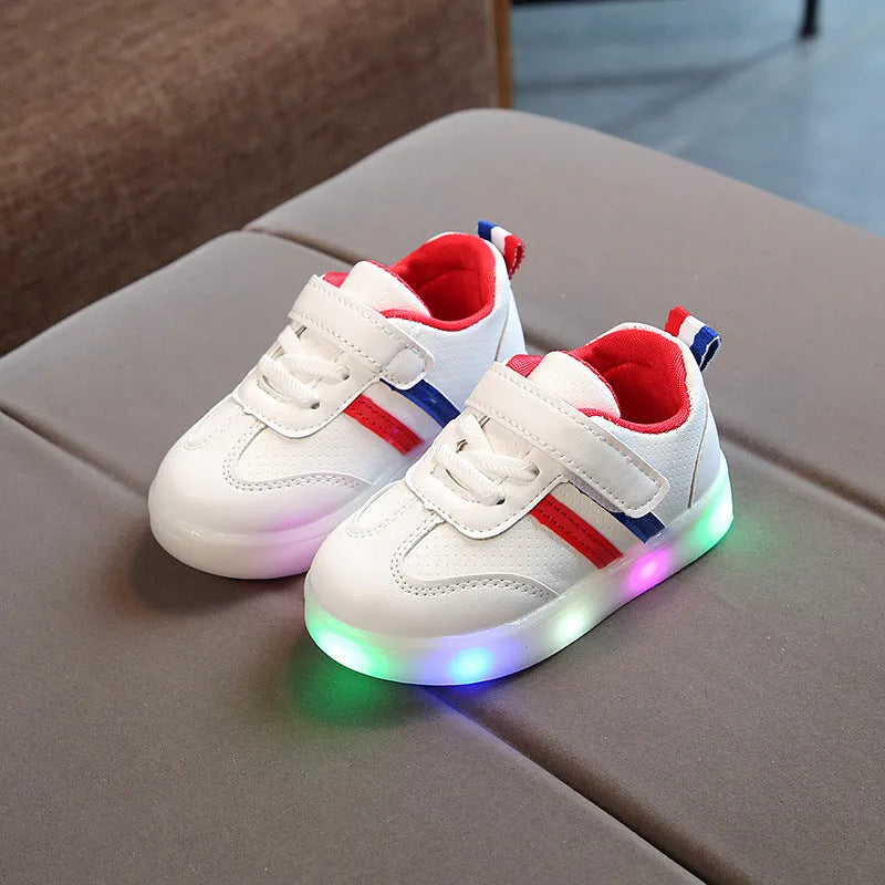 Kimmy Blanc LED Sneakers Chaussures - Enfance-Heureuse