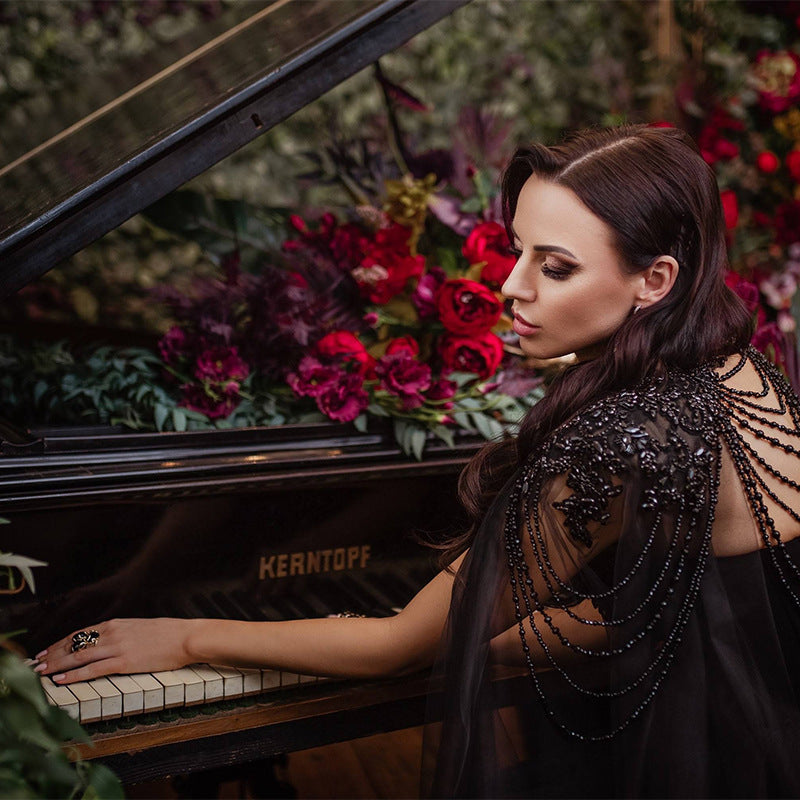 Black Evening Gown Daily Style - Enfance-Heureuse