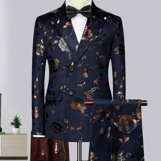 Men's Business Creative Printed Tie Suit Set - Enfance-Heureuse