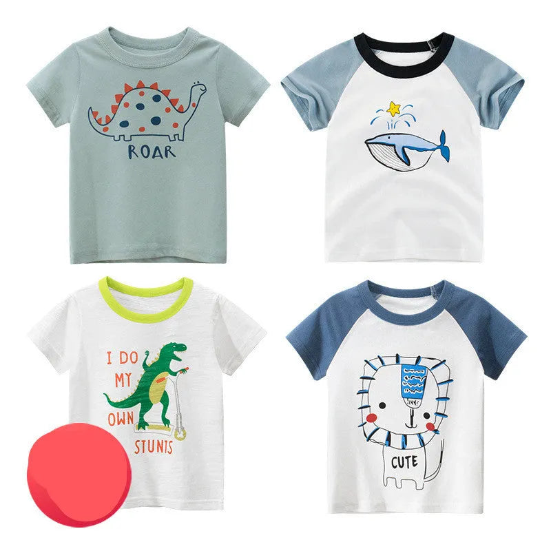 Summer children's short sleeve T-shirt - Enfance-Heureuse