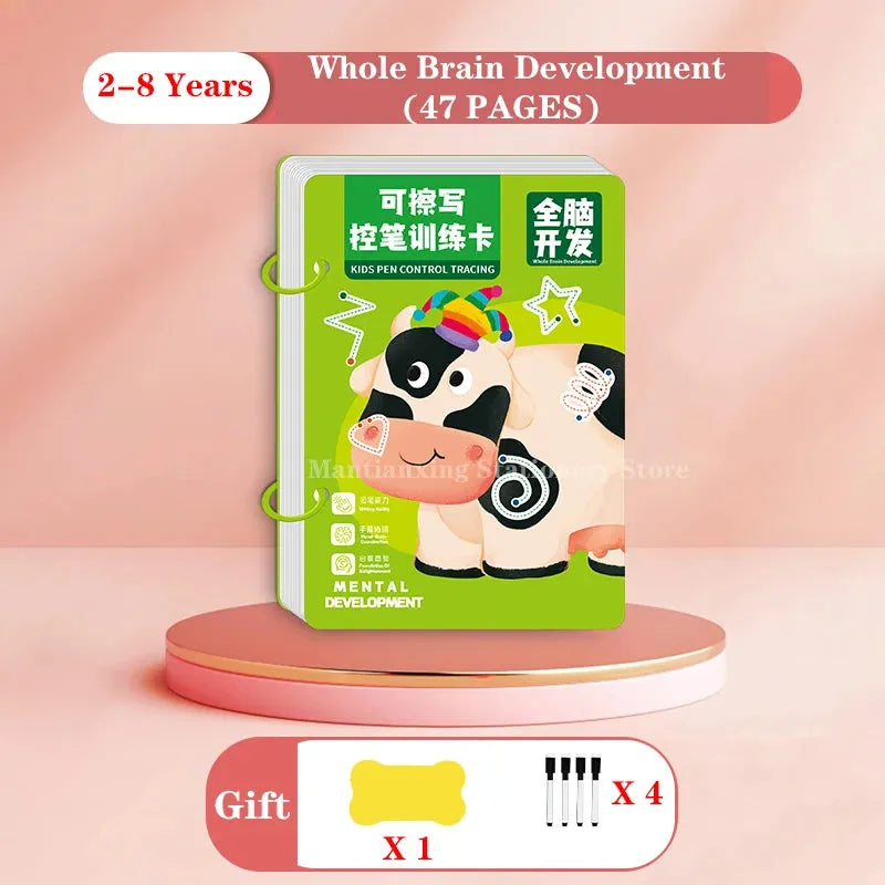 Magical Tracing Workbook Montessori Training Book Reusable Magic Practice Copybook Children Drawing Education Books - Enfance-Heureuse