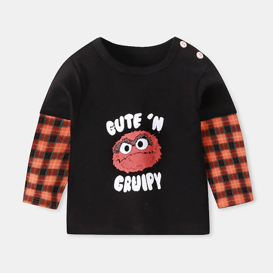 Camiseta de manga larga para niño, ropa de primavera y otoño