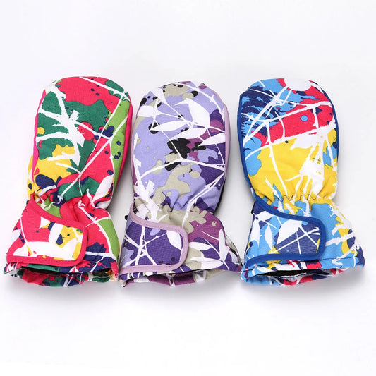 Children's Color Line Stitching Warm Mittens - Enfance-Heureuse