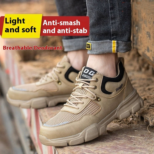 Labor Protection Shoes For Men Anti Smashing And Anti Piercing, All Season Safety Steel Head - Enfance-Heureuse