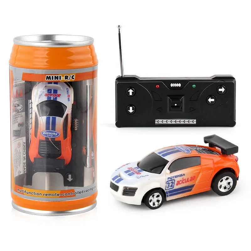 Coke Can Mini RC Radio Remote Control Micro Voiture De Course 4 Fréquences - Enfance-Heureuse
