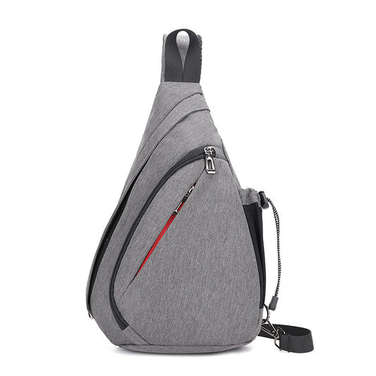 New mens close-fitting simple chest bag, leisure sports digital storage bag, multi-function messenger bag, one dropshipping - Enfance-Heureuse