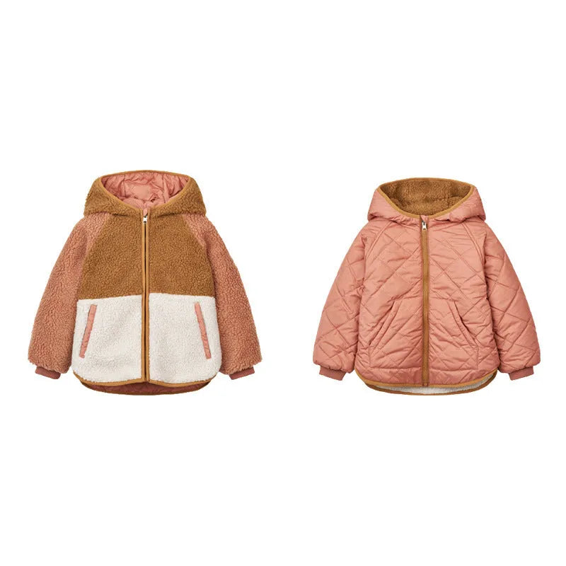 Veste en coton à capuche double face pour enfants - Enfance-Heureuse