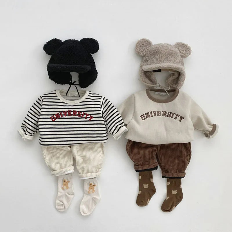 Children's Striped Long Sleeved T-shirt - Enfance-Heureuse