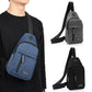 Mens Sling Bag Cross Body Handbag Chest Bag Shoulder Pack Sports Travel Backpack Black - Enfance-Heureuse