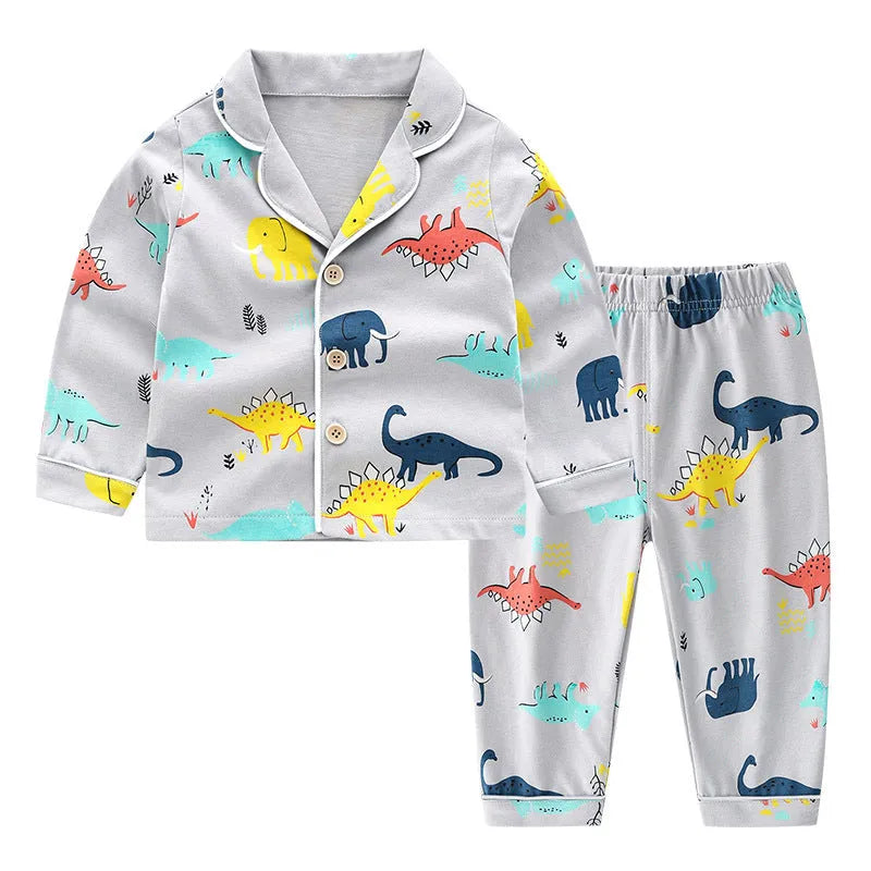 Ensemble de vêtements de détente en coton décontracté pour garçons - Enfance-Heureuse