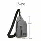 Mens Sling Bag Cross Body Handbag Chest Bag Shoulder Pack Sports Travel Backpack Gray - Enfance-Heureuse