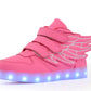 Children's shoes led light shoes children's wings light shoes usb charging colorful luminous shoes casual light shoes - Enfance-Heureuse