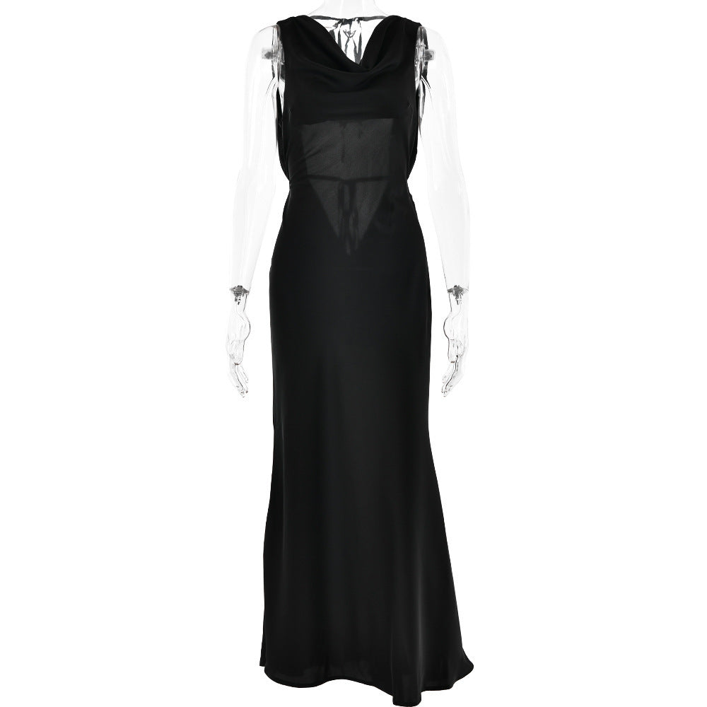Women's Clothing Banquet Style Evening Lace Up Long Dress - Enfance-Heureuse