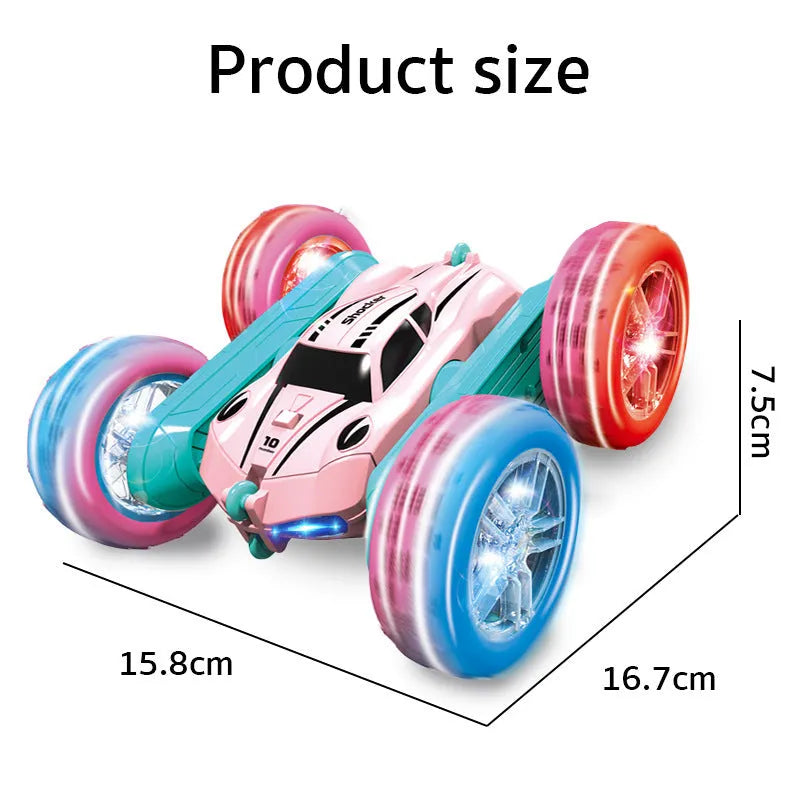 Remote Control Stunt Car Light Wheel Swing Arm Double-sided Rolling Car Toy - Enfance-Heureuse