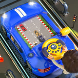 Children's Racing Car Adventure Steering Wheel Electric Desktop Game Avoid Simulated Driving Educational Toys - Enfance-Heureuse