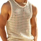 Men's Openwork Round Neck Tank - Enfance-Heureuse