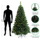 Pre-Installed Illuminated Christmas Tree 6 Foot Faux Hinged Christmas Tree With Foldable Stand - Enfance-Heureuse