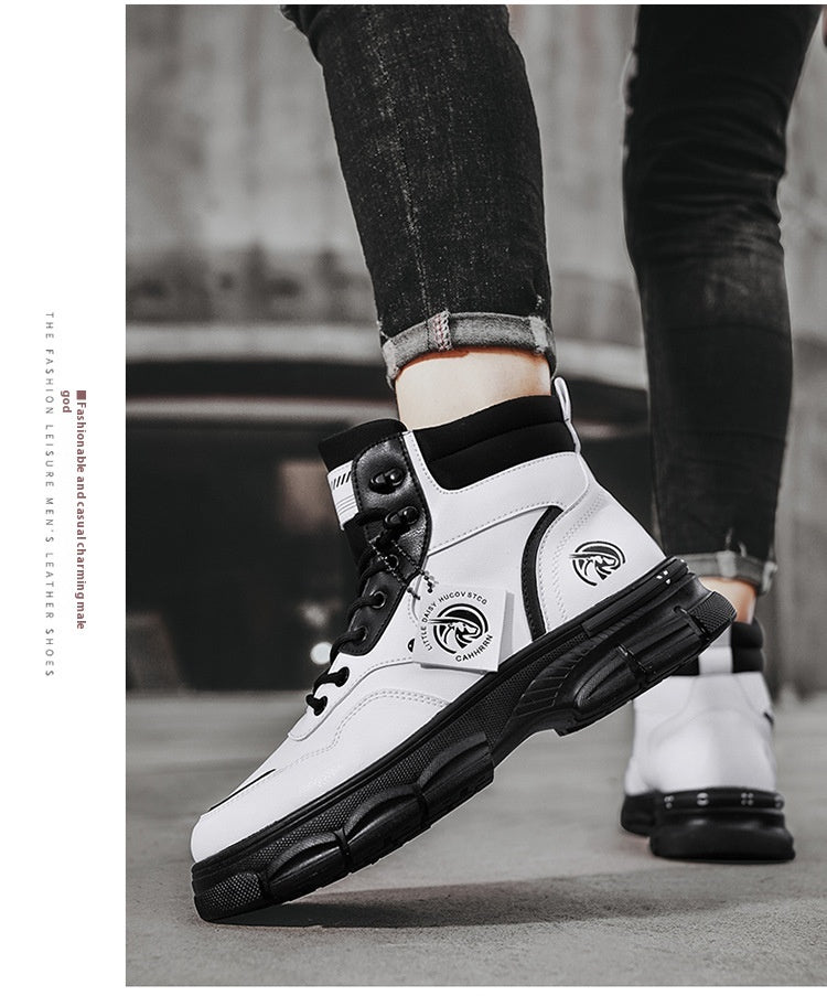 Men's Casual Trend High Top British Style Martin Boots - Enfance-Heureuse