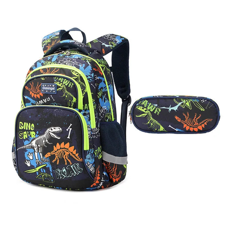 Primary School Student Schoolbag Boys Stylish And Lightweight Grade 1-3 Children Backpack - Enfance-Heureuse