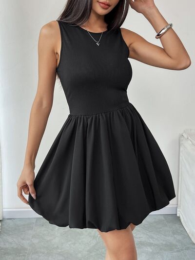 Perfee Ruched Sleeveless Mini Dress - Enfance-Heureuse