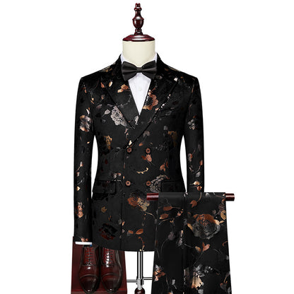 Men's Business Creative Printed Tie Suit Set - Enfance-Heureuse