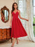 European And American Women's Clothing Multi-color Sling Swing Dress