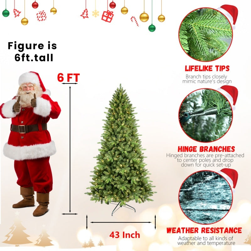 6ft PE, PVC Mixed Christmas Tree