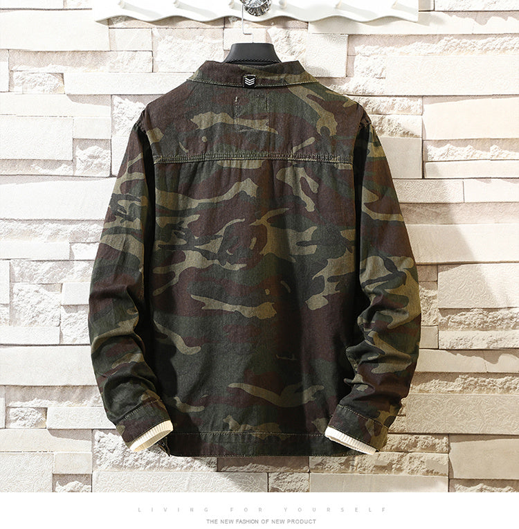New Mens Camouflage Denim Jacket Coat Man Coats Jaqueta Masculino Jeans Jacket & Coats Fashion Design Autumn Brand Clothing - Enfance-Heureuse
