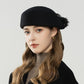 Autumn And Winter Retro Style Feather Decorative Wool Beret