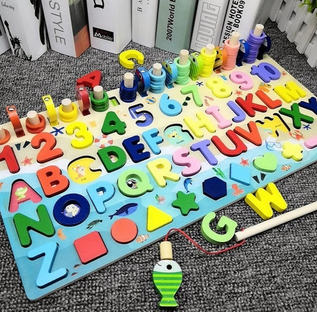 Children 3D Alphabet Number Puzzle Baby Colorful Geometric Digital Letter Educational Toy - Enfance-Heureuse