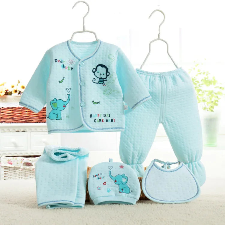 Sous-vêtements bébé cinq pièces vêtements chauds - Enfance-Heureuse