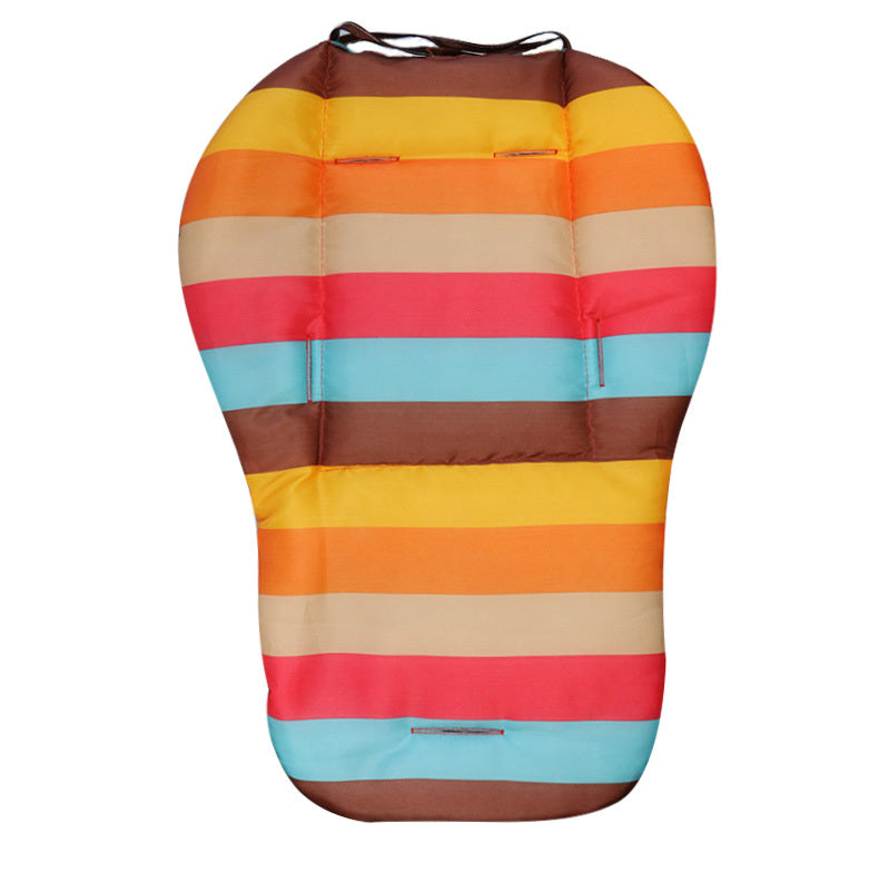 Cojín para cochecito de bebé, cojín de algodón, color arcoíris, suave y grueso, para silla de coche BB
