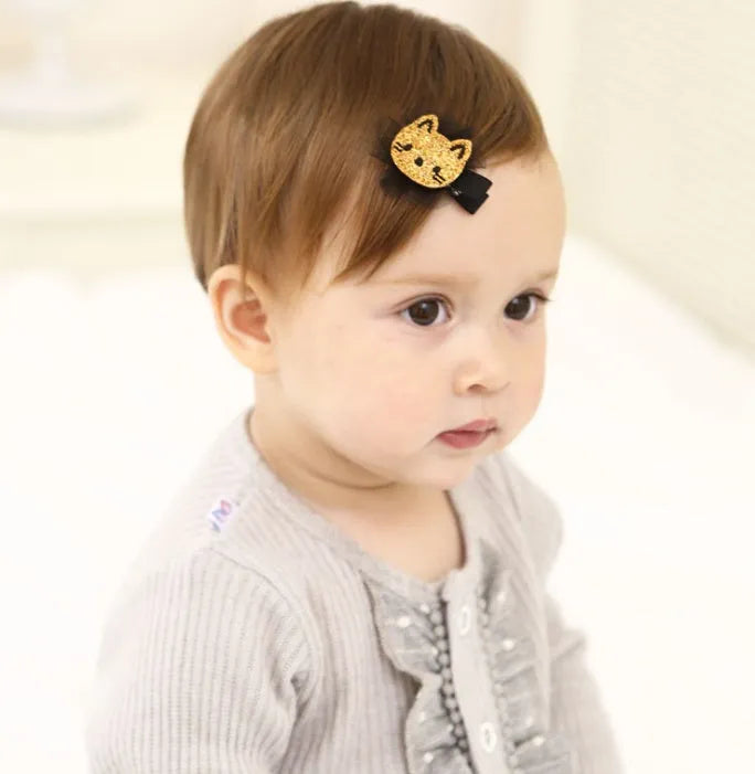 New Korean Creative Animal Cartoon Lovely Baby Clip Hairpins Girls Kitty Cat Clips Kids Children Accessories - Enfance-Heureuse