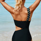 Cutout Single Shoulder One-Piece Swimwear - Enfance-Heureuse