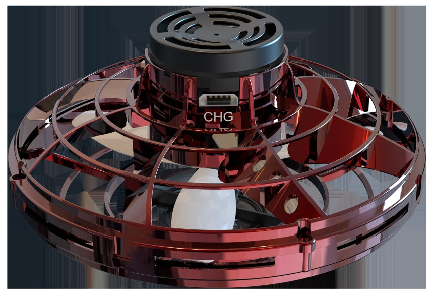 Mini Fingertip Gyro Interactive Decompression Toy Drone LED UFO Type Flying Helicopter Spinner Toy Kids - Enfance-Heureuse